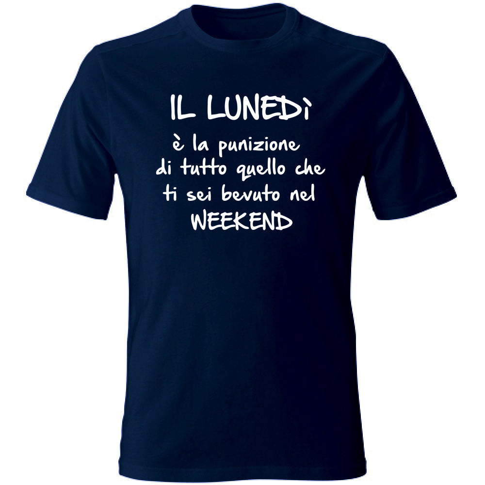 T-Shirt Unisex Il lunedì - Scritte Divertenti