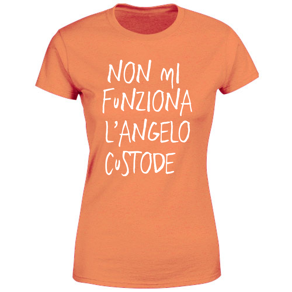 T-Shirt Donna Angelo custode - Scritte Divertenti