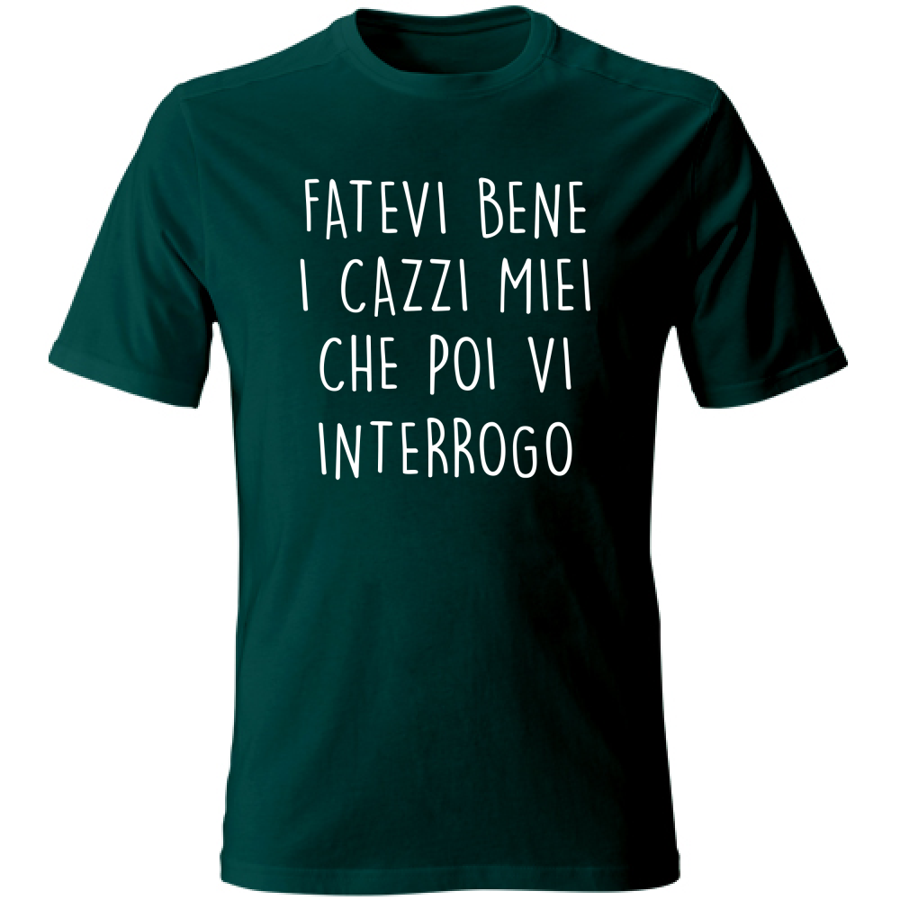 T-Shirt Unisex Vi interrogo - Scritte Divertenti