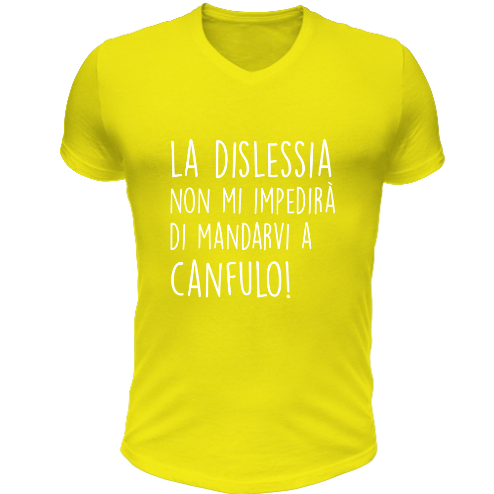 T-Shirt Unisex Scollo V Canfulo - Scritte Divertenti