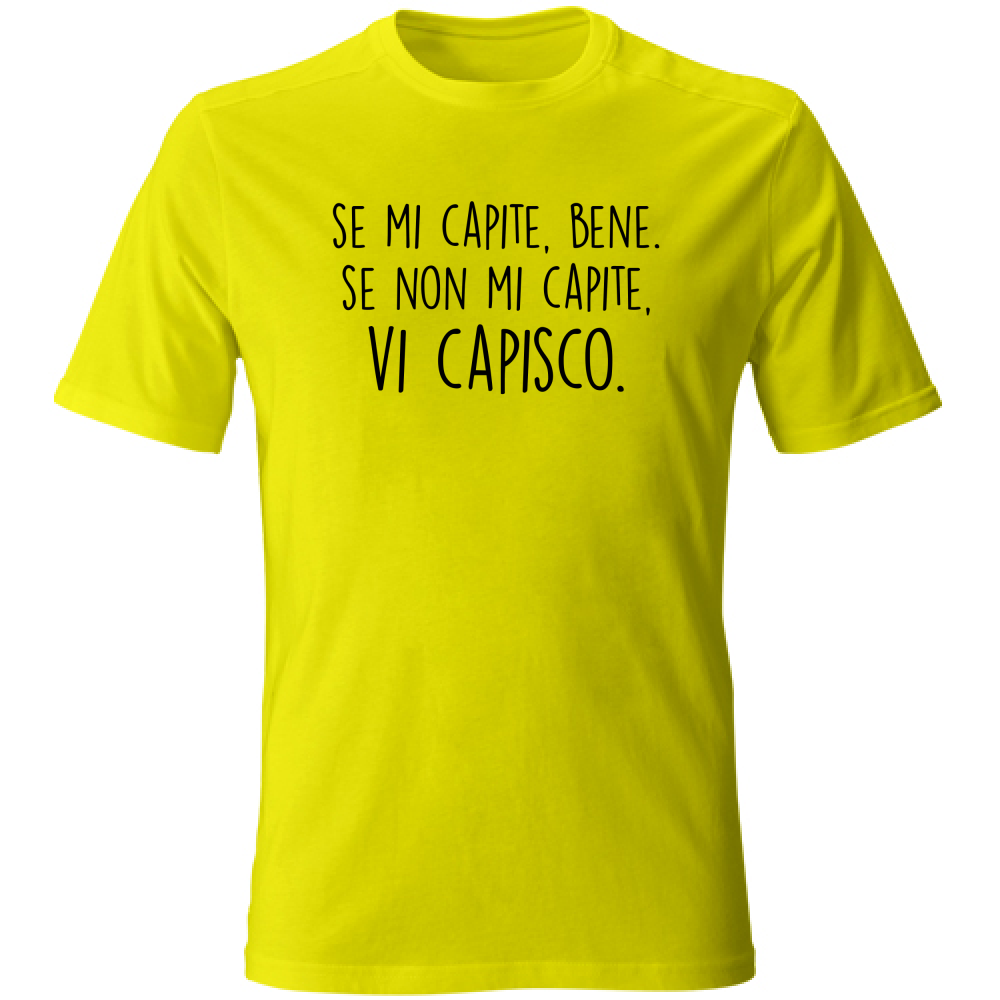 T-Shirt Unisex Vi capisco - Scritte Divertenti - Chiara