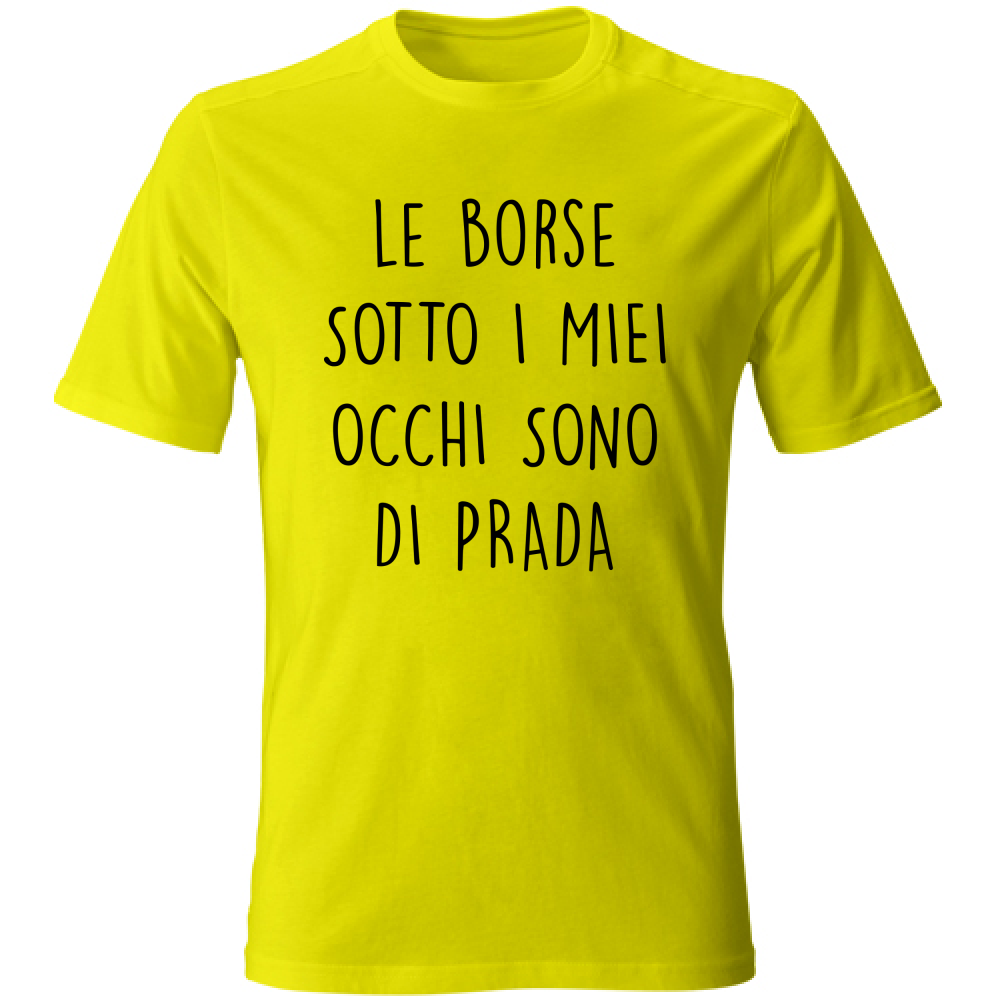 T-Shirt Unisex Borse - Scritte Divertenti - Chiara