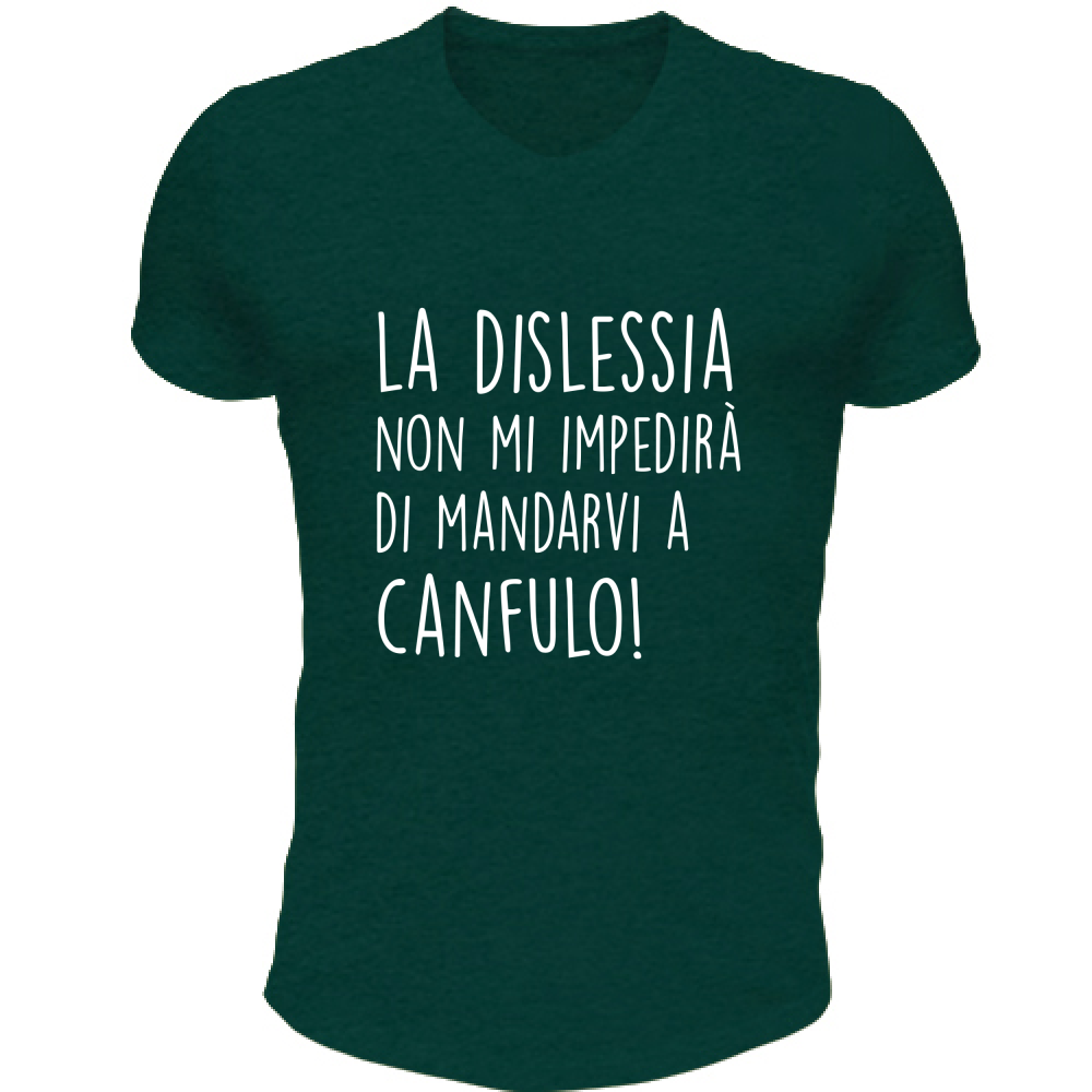 T-Shirt Unisex Scollo V Canfulo - Scritte Divertenti