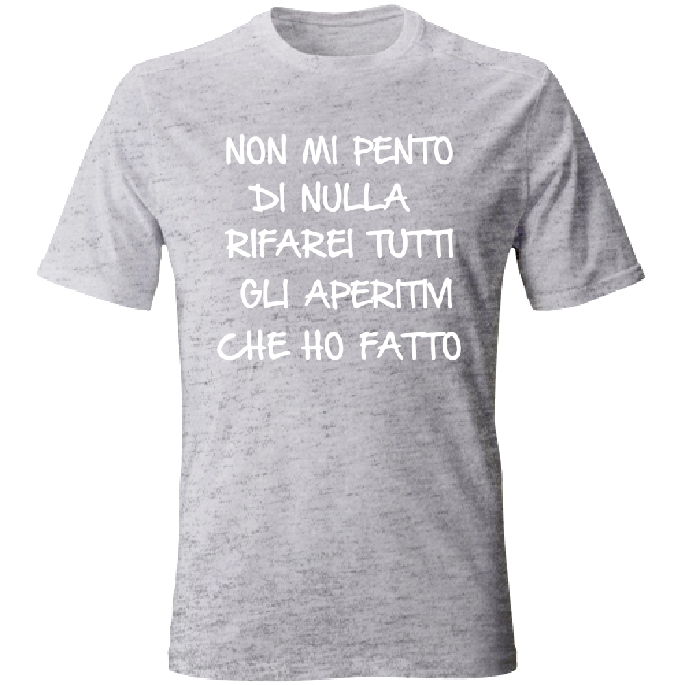 T-Shirt Unisex Non mi pento - Scritte Divertenti