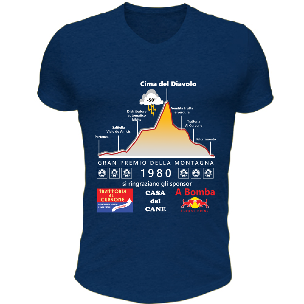 T-Shirt Unisex Scollo V La Cima del Diavolo