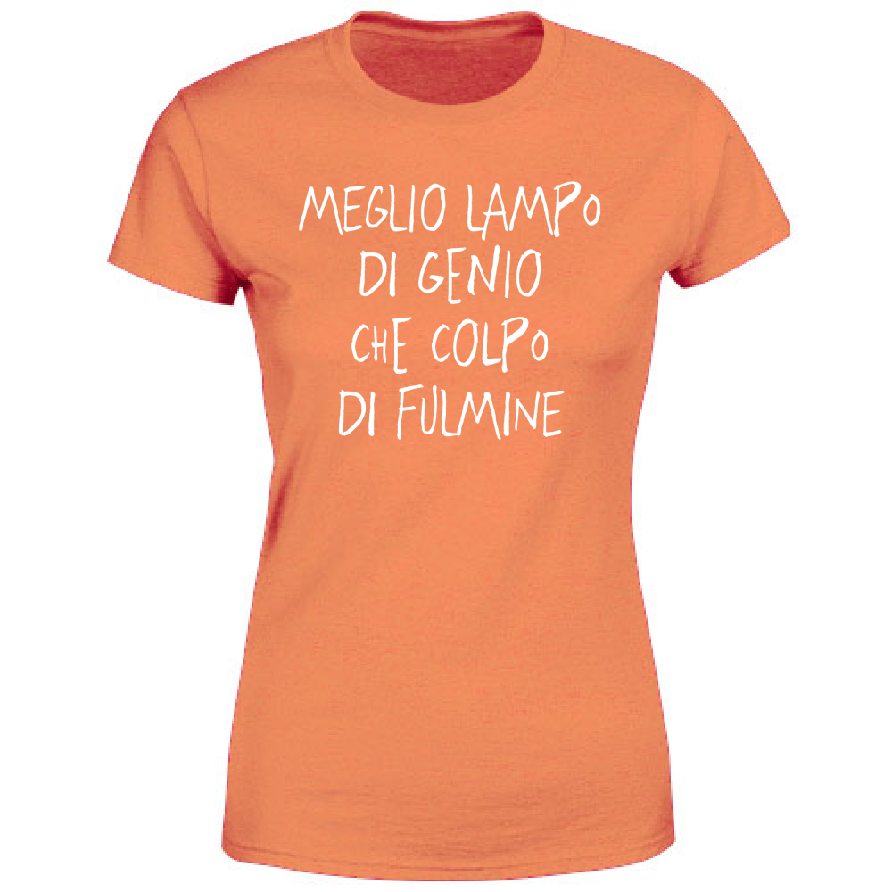 T-Shirt Donna Lampo di genio - Scritte Divertenti