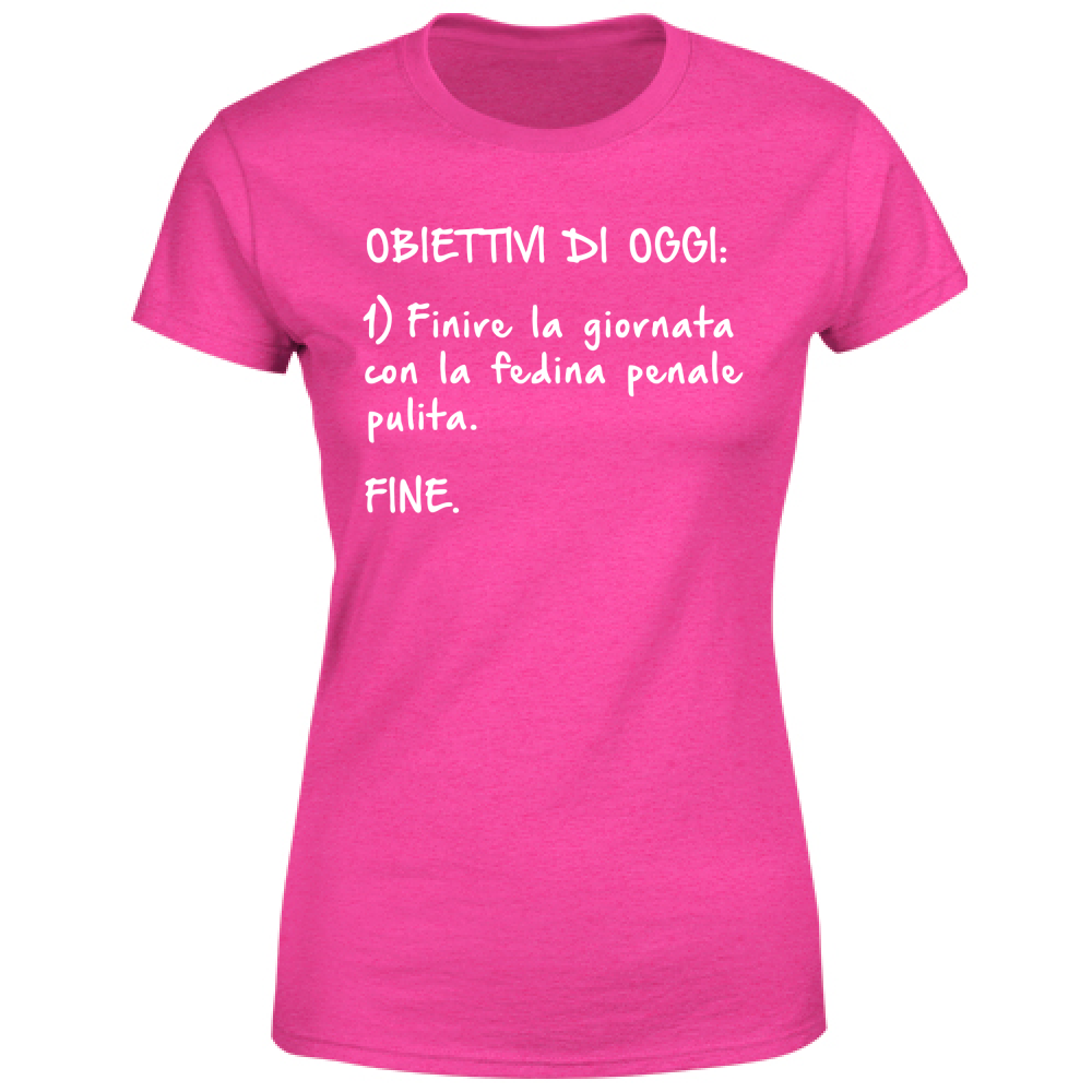 T-Shirt Donna Obiettivi - Scritte Divertenti