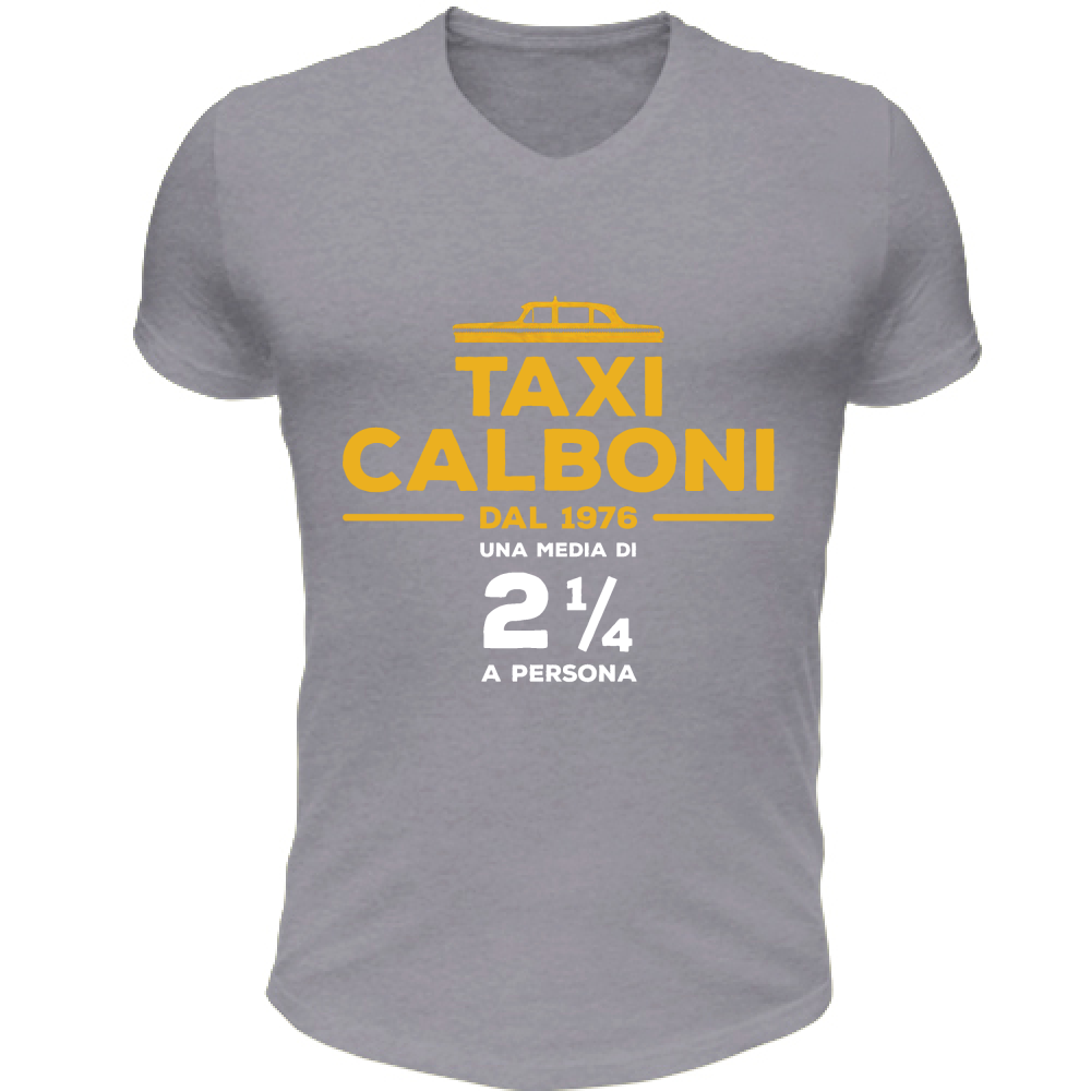 T-Shirt Unisex Scollo V Taxi Calboni