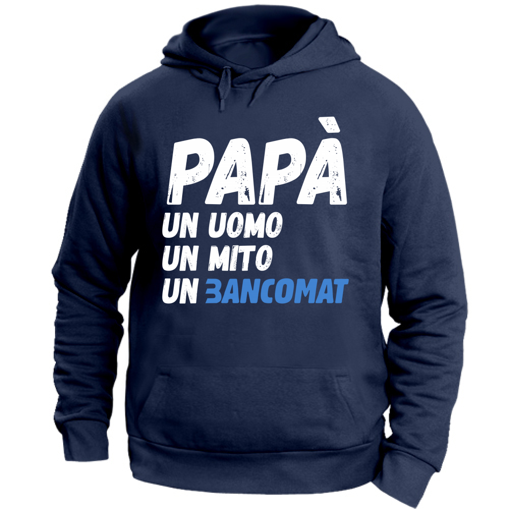 Felpa Unisex con Cappuccio Un-Uomo Un-Mito Un-Bancomat
