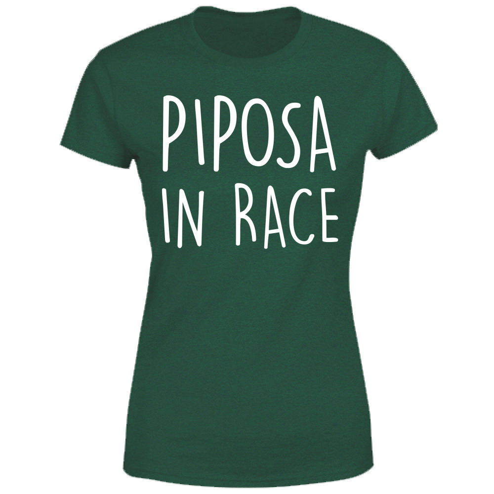 T-Shirt Donna Piposa in Race - Scritte Divertenti