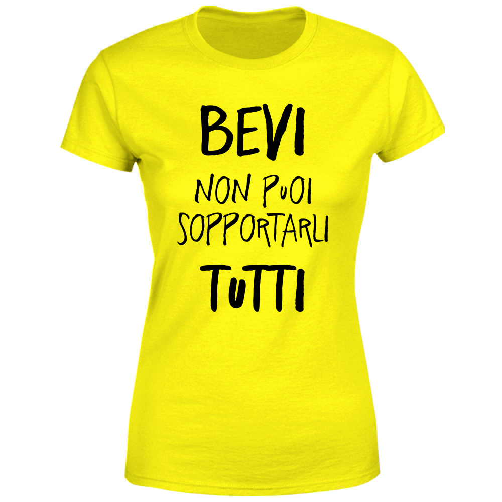 T-Shirt Donna Sopportarli - Scritte Divertenti - Chiara