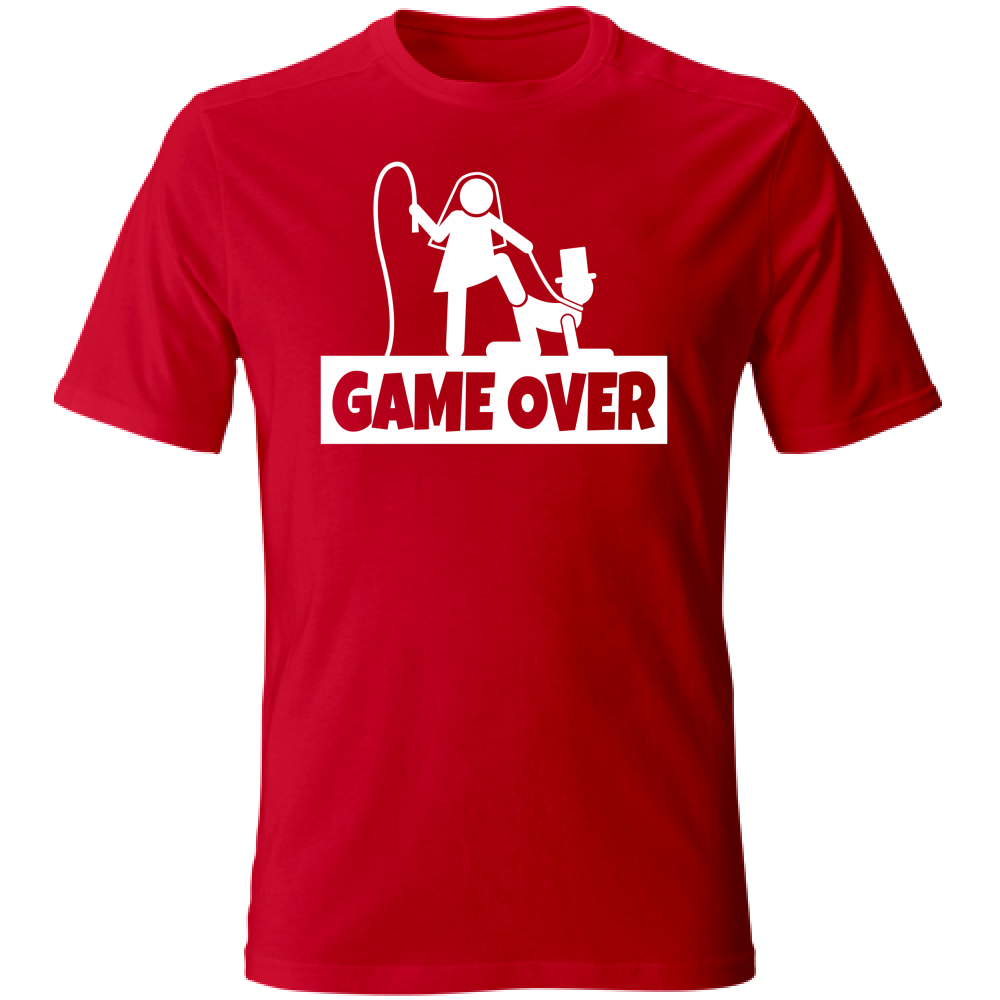 T-Shirt Unisex Large Maglietta - Addio al Celibato - Game Over - scura