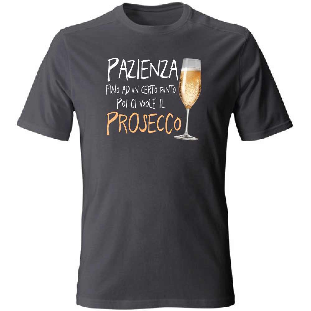 T-Shirt Unisex Large Pazienza fino ad un certo punto Scritte Divertenti