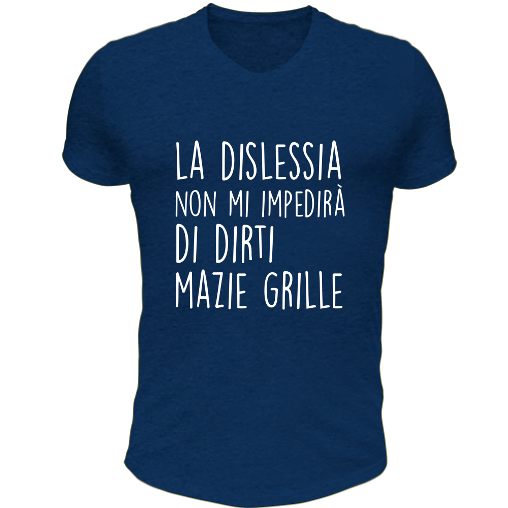 T-Shirt Unisex Scollo V Mazie Grille - Scritte Divertenti