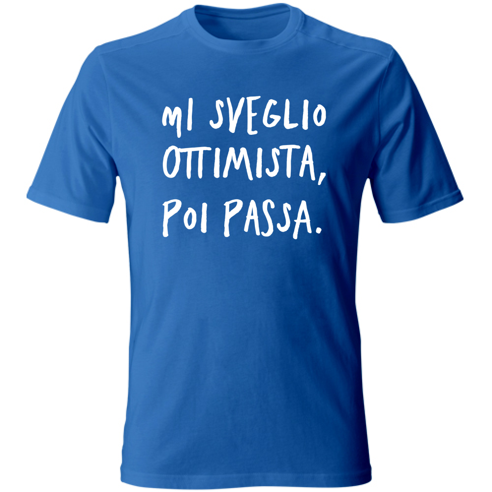 T-Shirt Unisex Ottimista - Scritte Divertenti