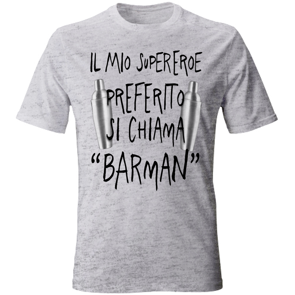 T-Shirt Unisex Supereroe preferito - Scritte Divertenti - Chiara