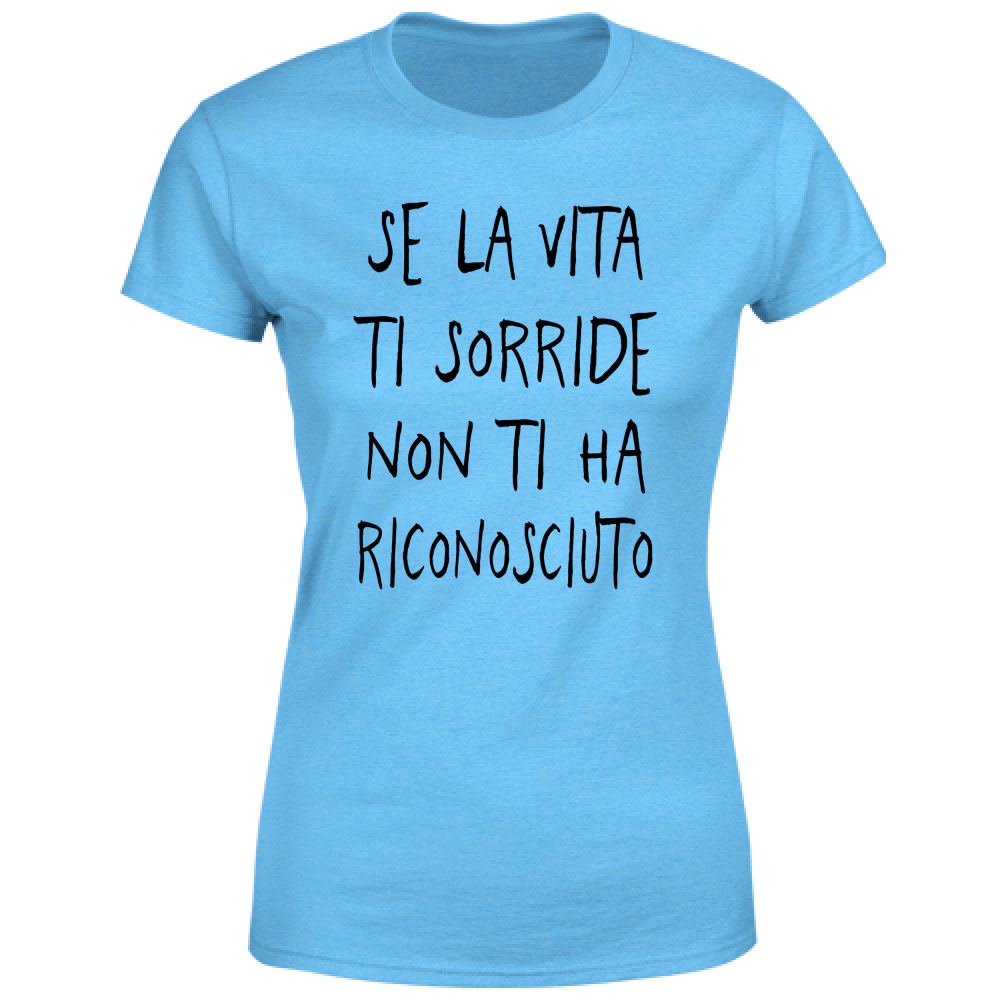 T-Shirt Donna Sorride - Scritte Divertenti - Chiara