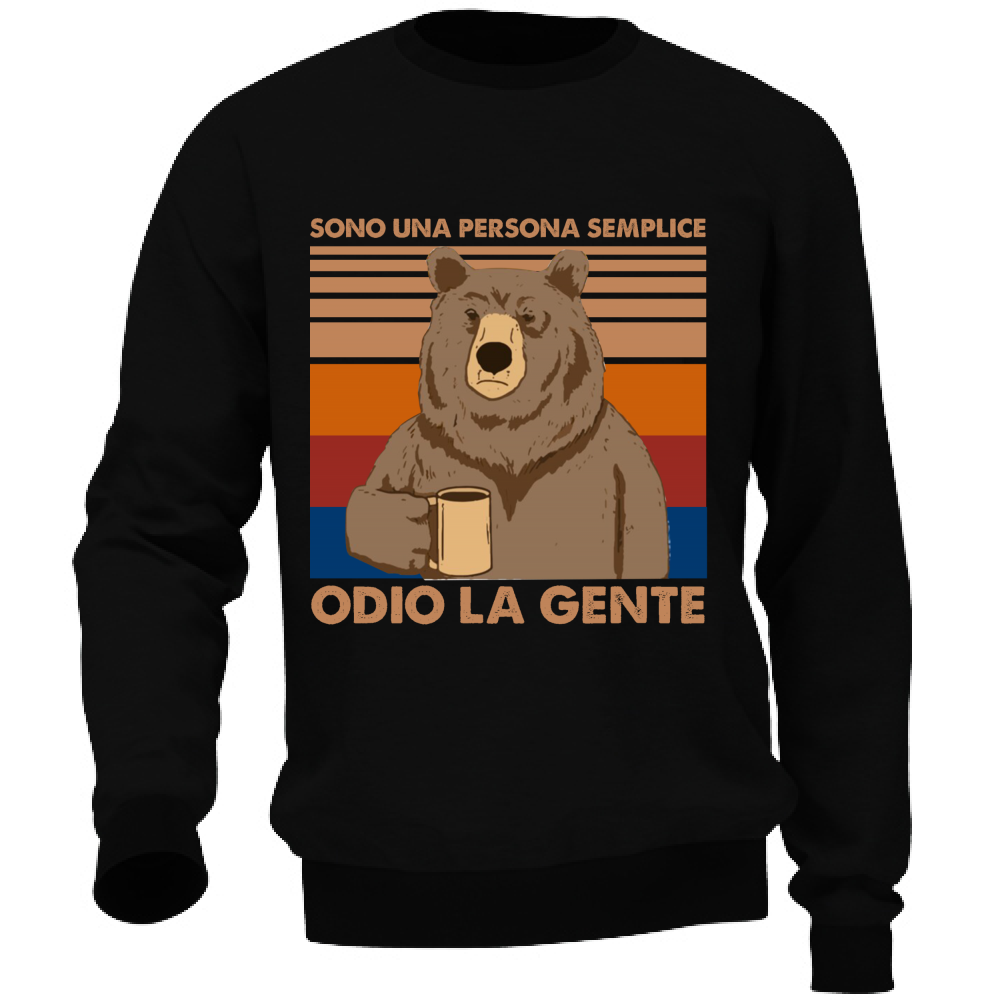 Felpa Unisex Orso caffe