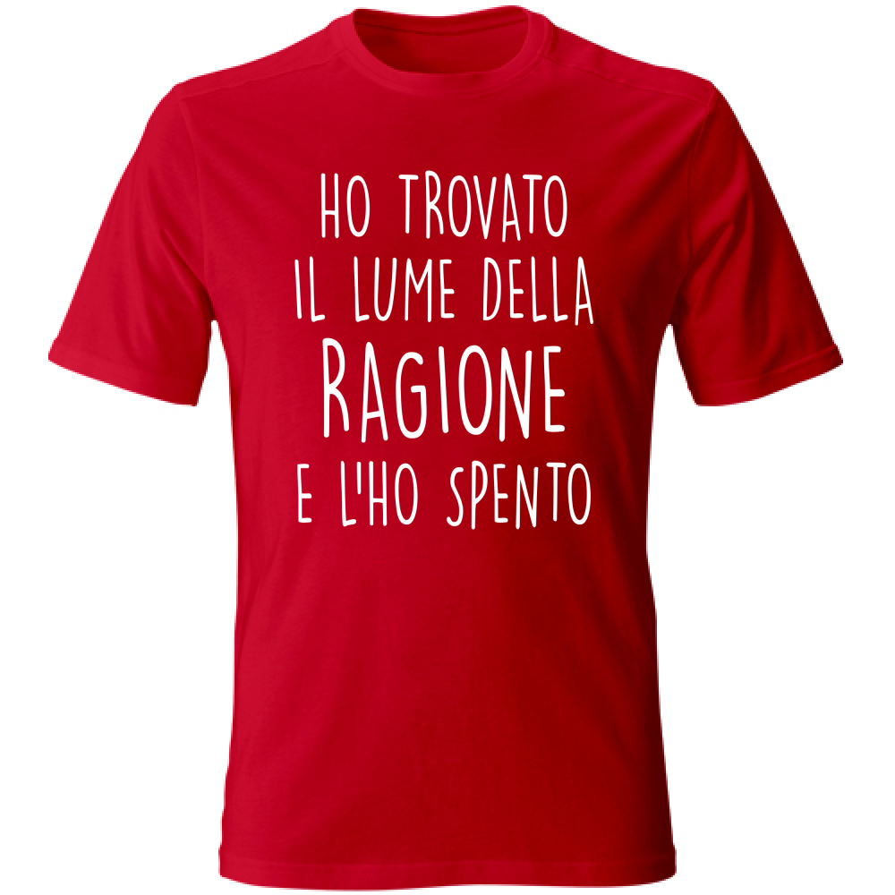 T-Shirt Unisex Lume della ragione - Scritte Divertenti