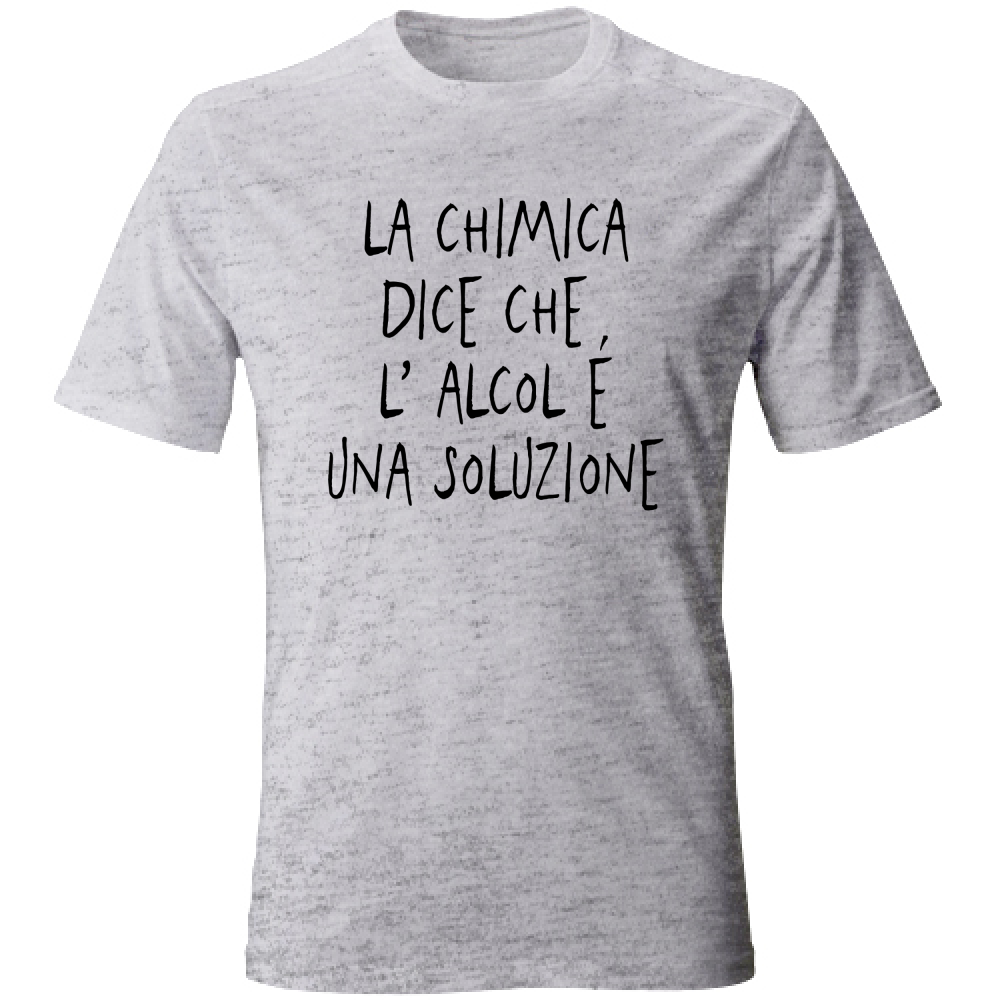 T-Shirt Unisex Una soluzione - Scritte Divertenti - Chiara