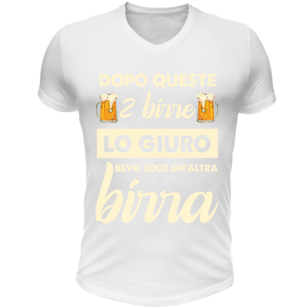 T-Shirt Unisex Scollo V 2 birre + 1 birra