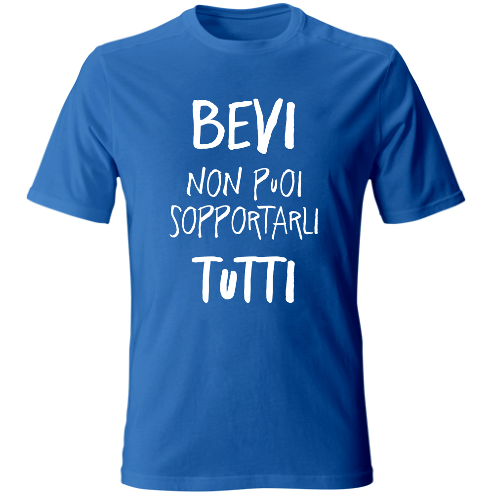 T-Shirt Unisex Sopportarli tutti - Scritte Divertenti