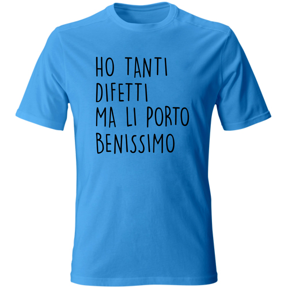 T-Shirt Unisex Tanti difetti - Scritte Divertenti - Chiara