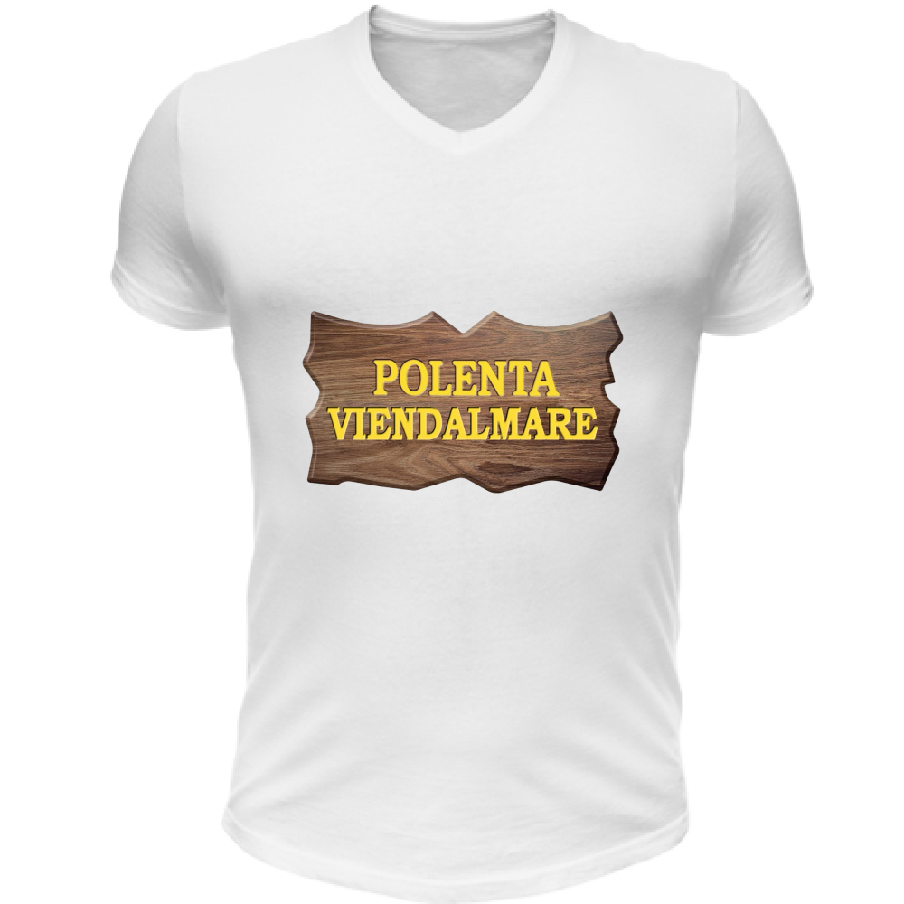 T-Shirt Unisex Scollo V Polenta Viendalmare