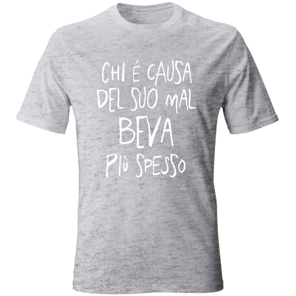 T-Shirt Unisex Chi è causa del suo mal... - Scritte Divertenti