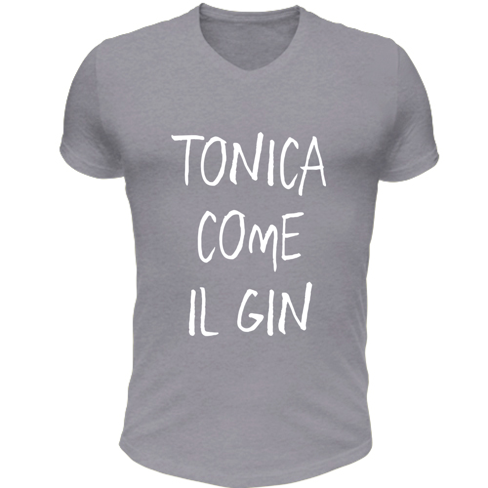 T-Shirt Unisex Scollo V Tonica - Scritte Divertenti