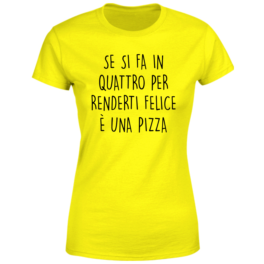 T-Shirt Donna Pizza - Scritte Divertenti - Chiara