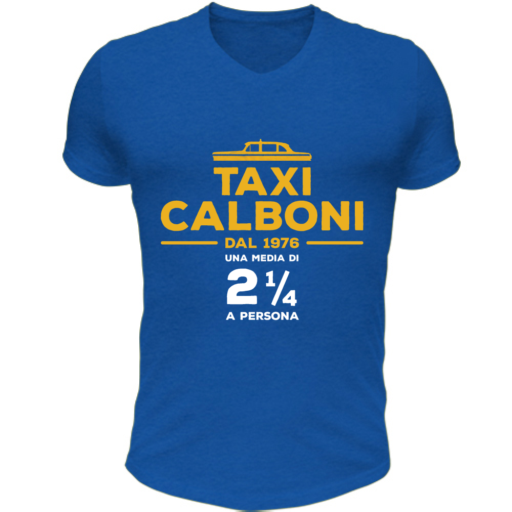 T-Shirt Unisex Scollo V Taxi Calboni