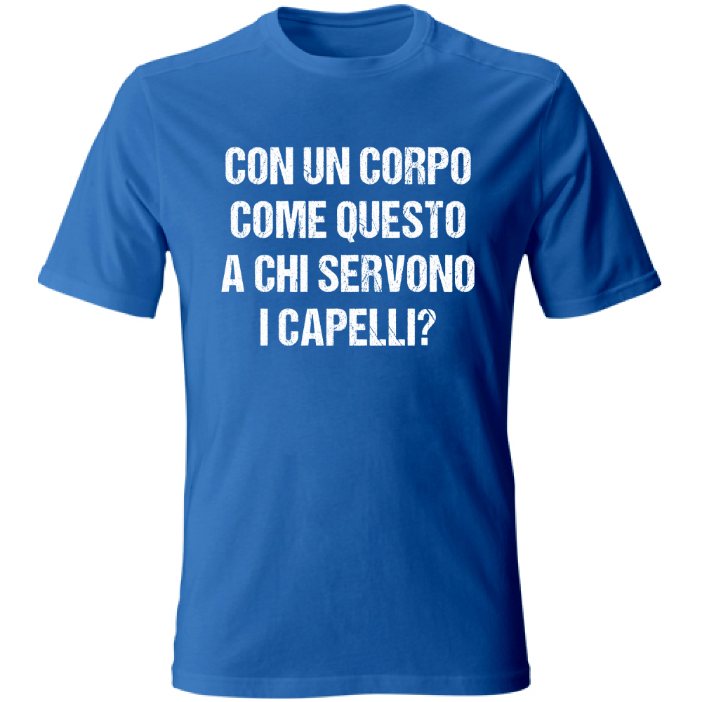 T-Shirt Unisex Capelli - Scritte Divertenti - scura