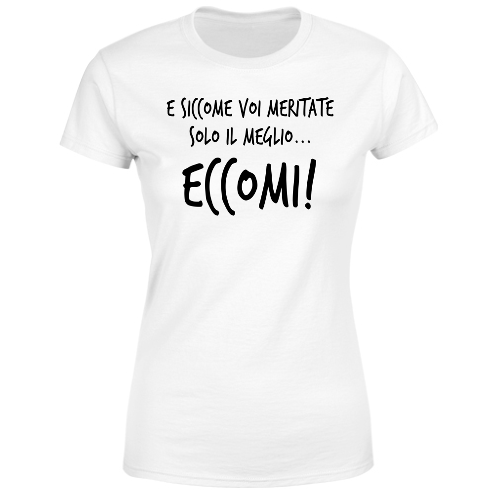 T-Shirt Donna Solo il  meglio - Scritte Divertenti - Chiara