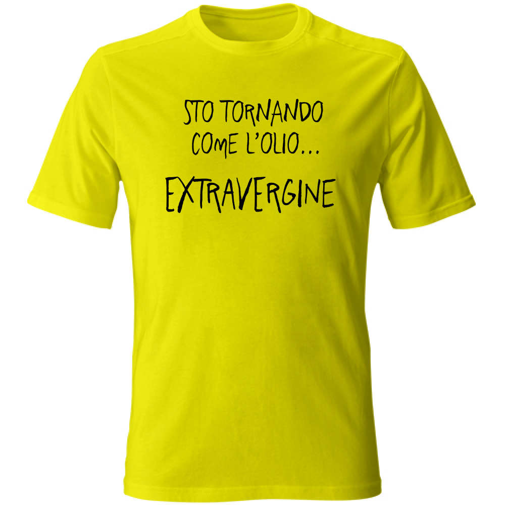 T-Shirt Unisex Extravergine - Scritte Divertenti - Chiara