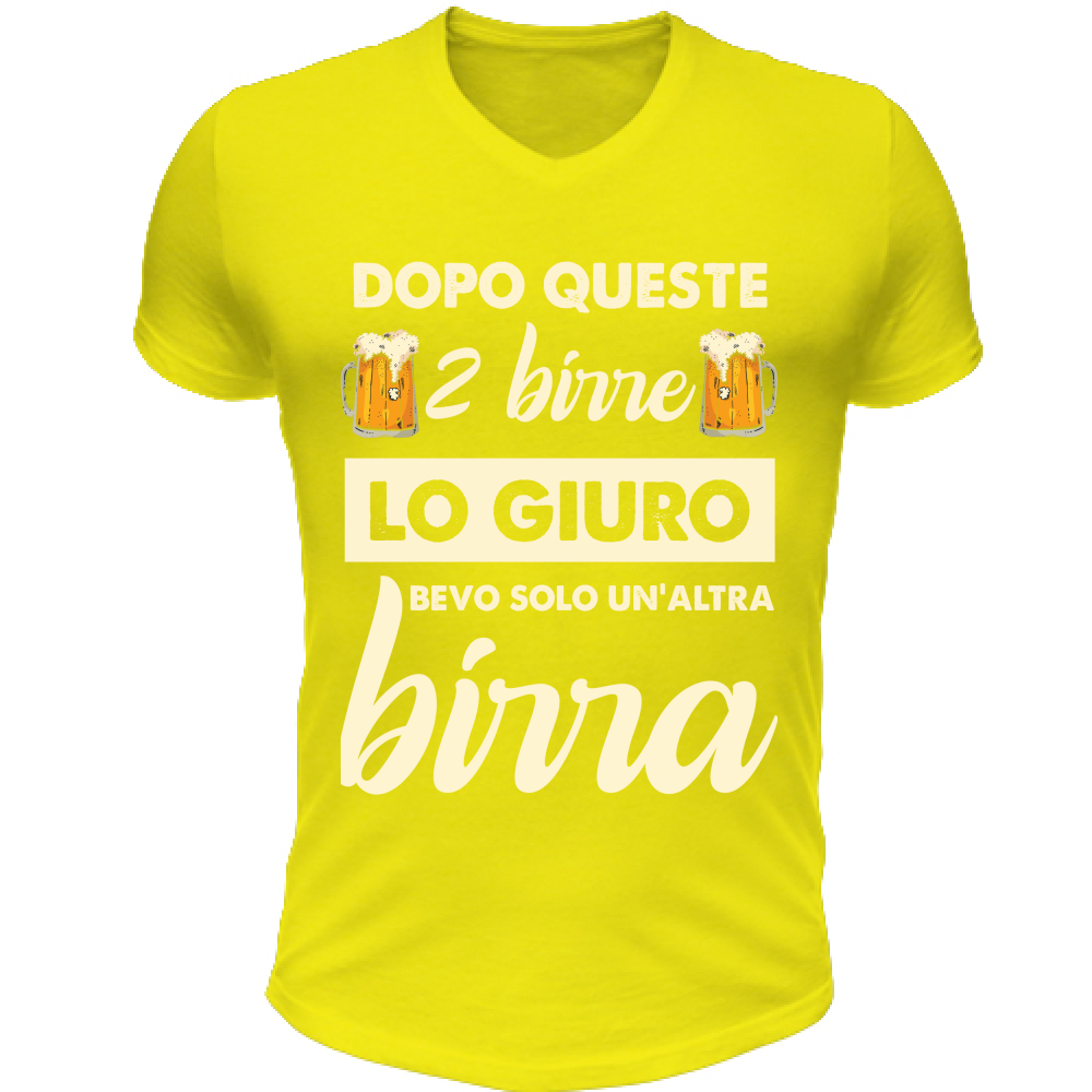 T-Shirt Unisex Scollo V 2 birre + 1 birra