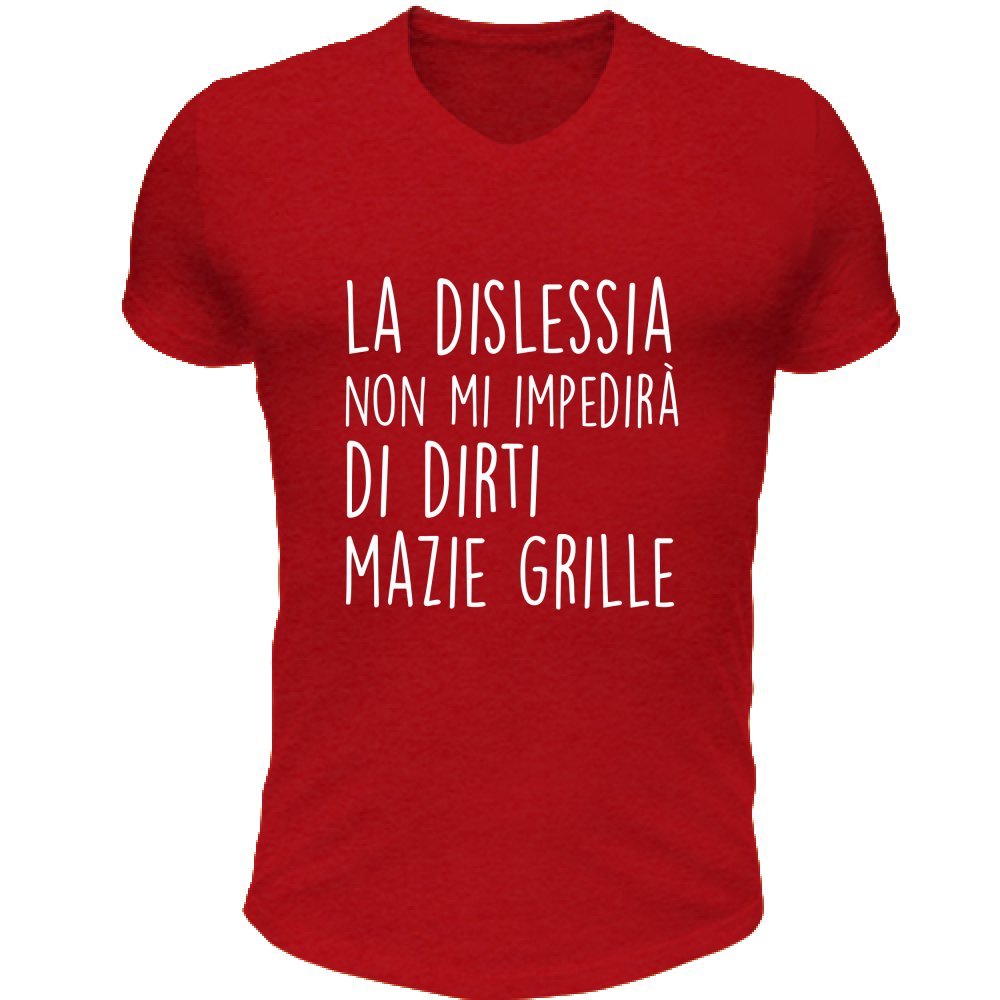 T-Shirt Unisex Scollo V Mazie Grille - Scritte Divertenti