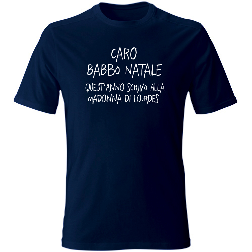 T-Shirt Unisex Large Caro Babbo Natale - Scritte Divertenti