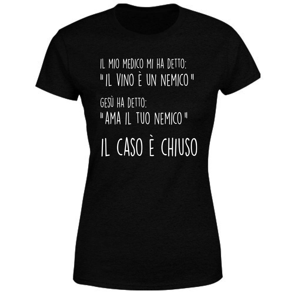 T-Shirt Donna Il caso è chiuso - Scritte Divertenti