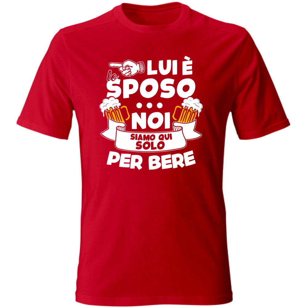 T-Shirt Unisex Large Maglietta - Addio al Celibato - Per bere - scura