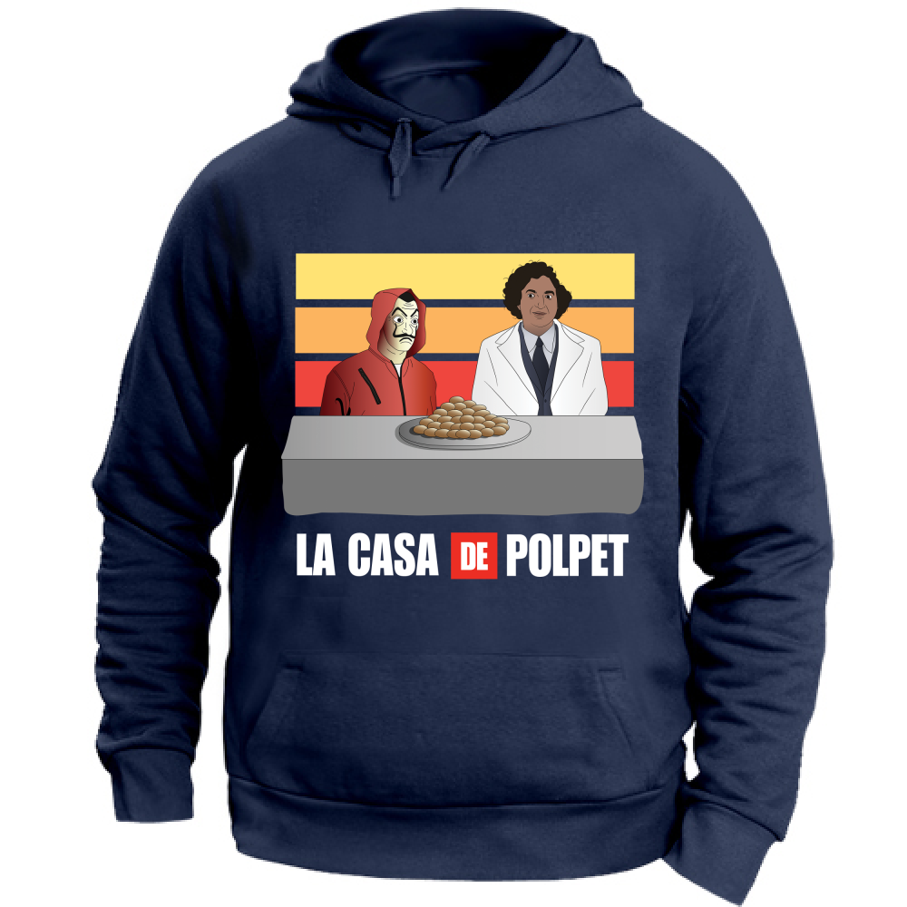 Felpa Unisex con Cappuccio La Casa de Polpet
