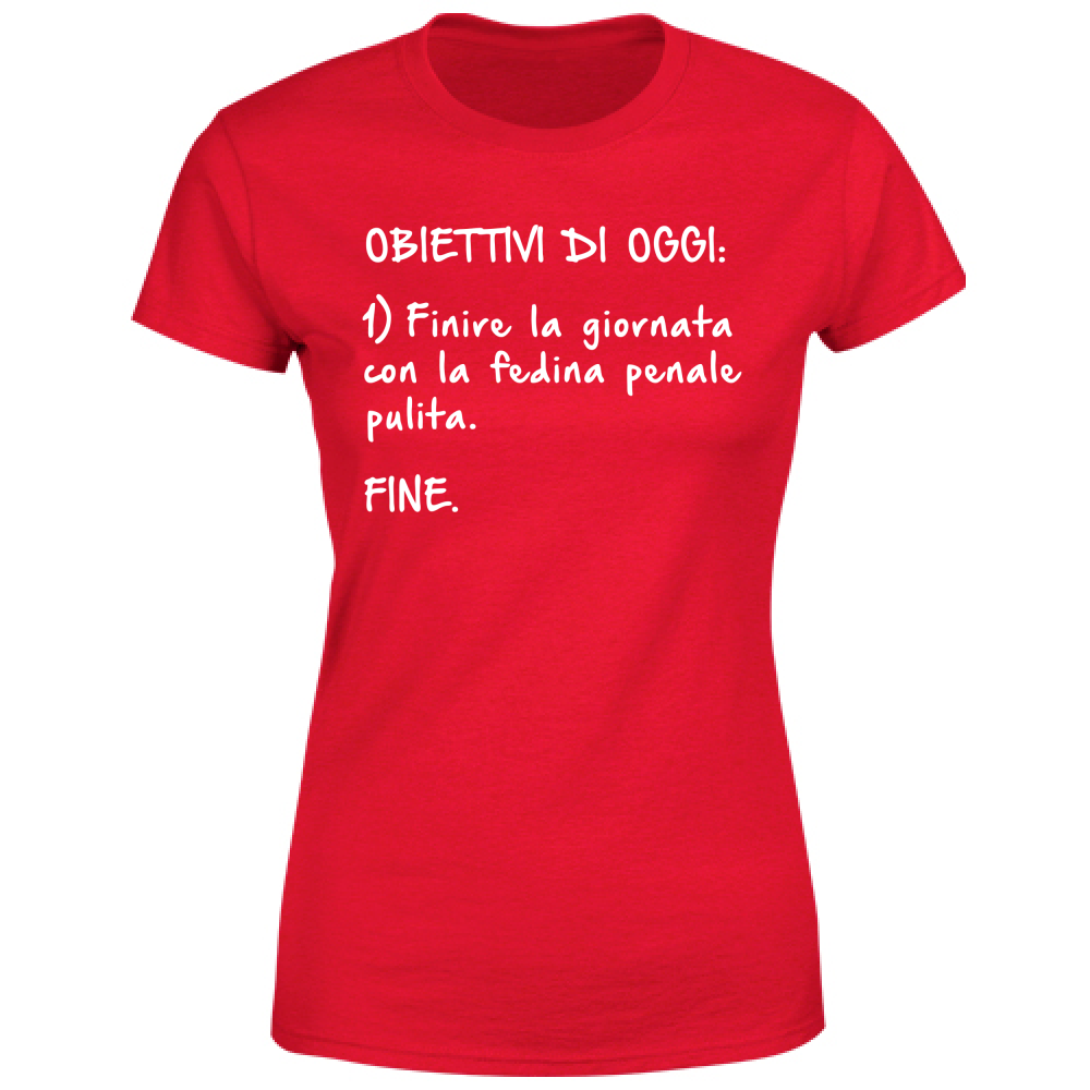 T-Shirt Donna Obiettivi - Scritte Divertenti