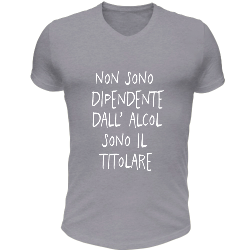 T-Shirt Unisex Scollo V Il titolare - Scritte Divertenti