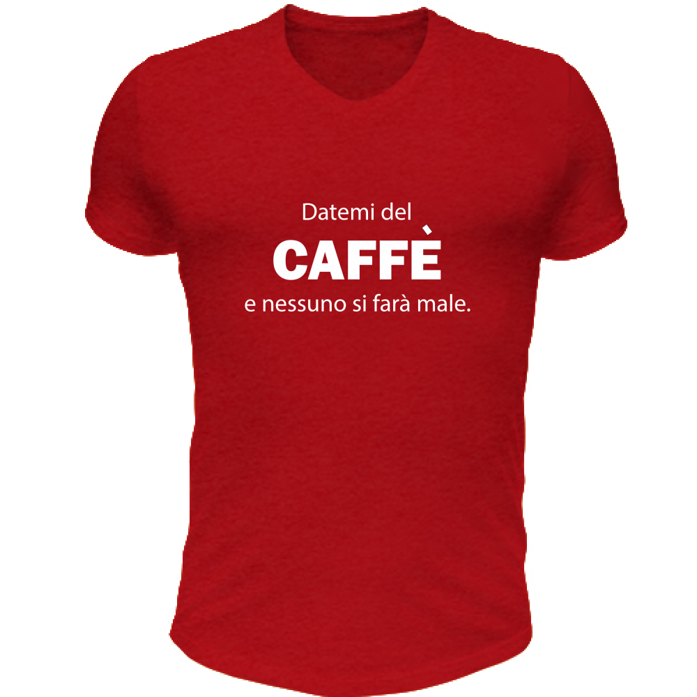 T-Shirt Unisex Scollo V Datemi del caffè
