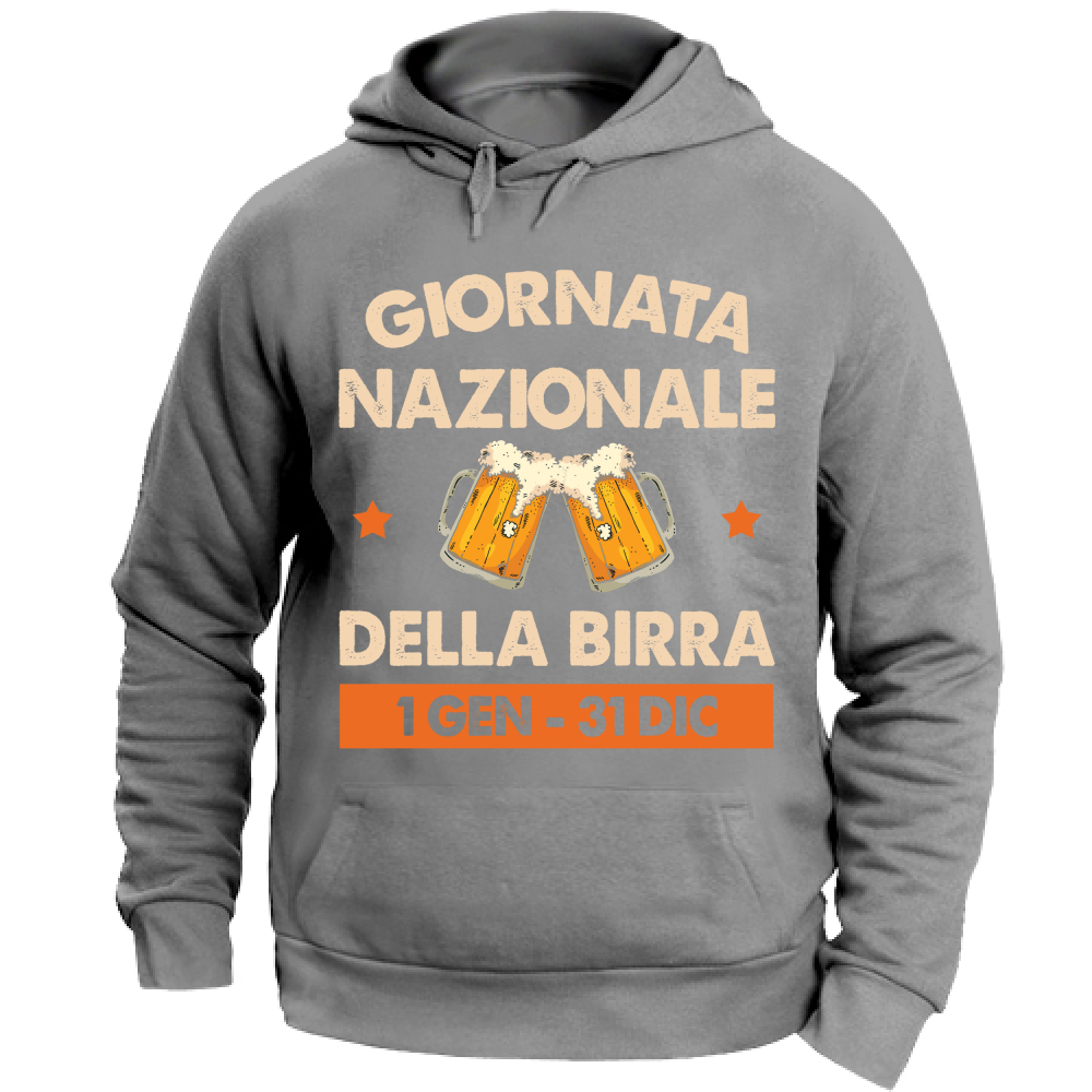 Felpa con Cappuccio Unisex Large Giornata nazionale della birra