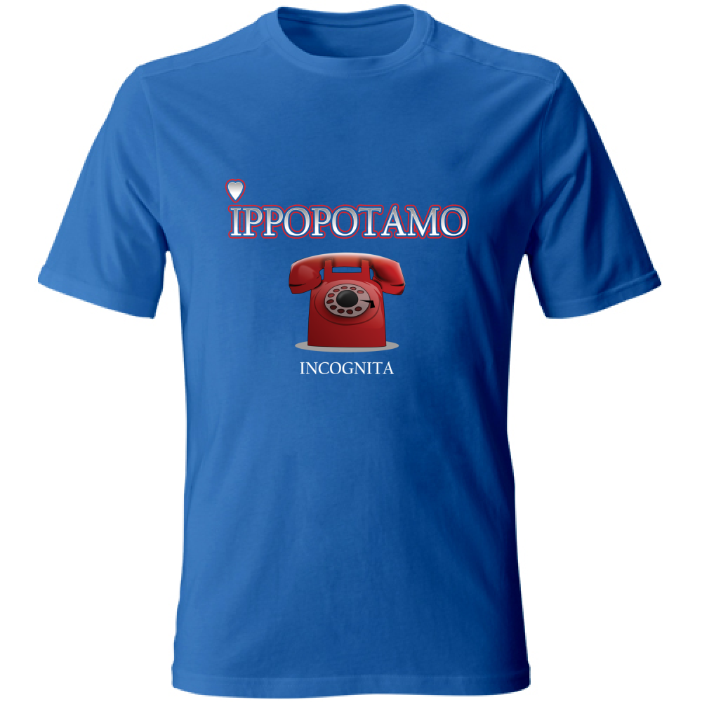 T-Shirt Unisex Large Ippopotamo Incognita