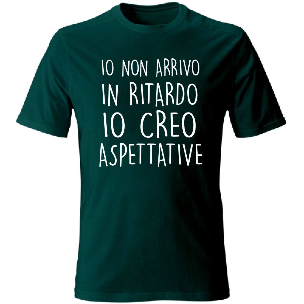 T-Shirt Unisex Non arrivo in ritardo... - Scritte Divertenti