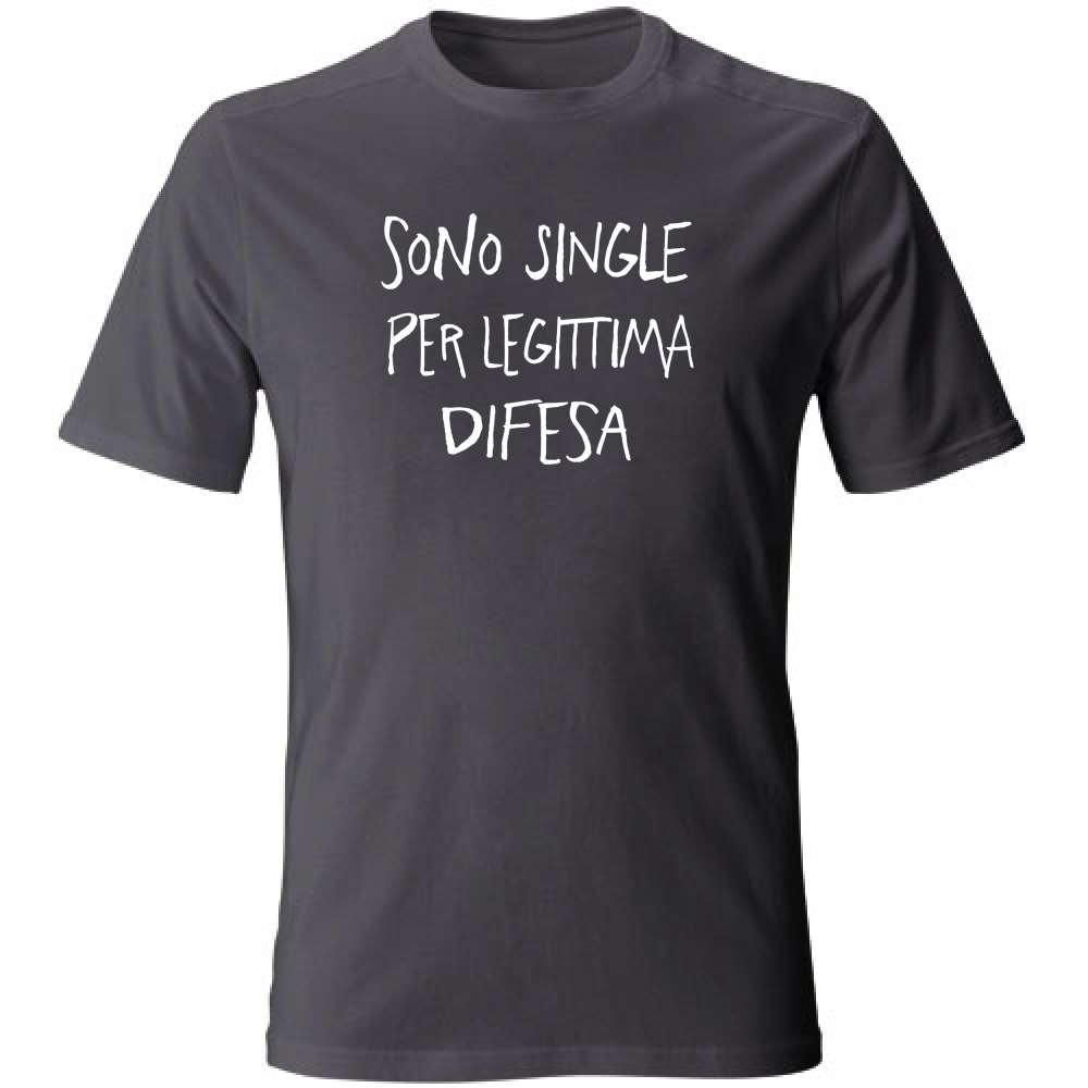 T-Shirt Unisex Large Sono single - Scritte Divertenti