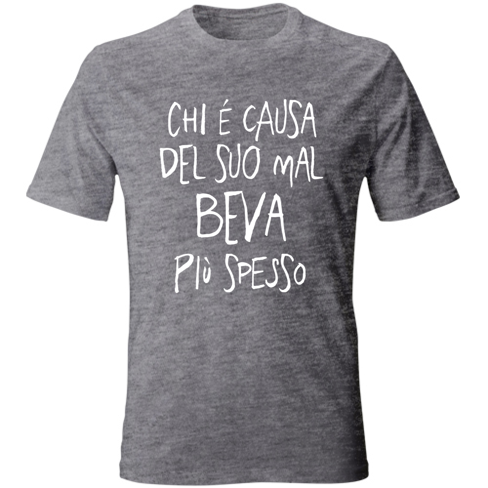 T-Shirt Unisex Chi è causa del suo mal... - Scritte Divertenti