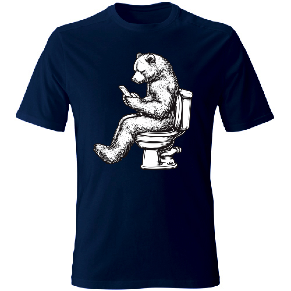 T-Shirt Unisex Large Orso sul Wc